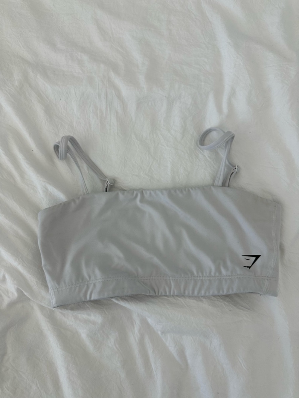 Gymshark Silver Grey Adjustable-Strap Sports Bralette